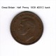 GREAT BRITAIN    1/2  PENNY  1939  (KM # 844) - C. 1/2 Penny