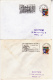 REUNION- 4 LETTRES AFFRANCHIES N° 377 AVEC FLAMMES DIFFERENTES- 1965-66 - Covers & Documents