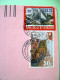 Trinidad & Tobago 2001 Cover To USA - Birds Hummingbirds - New National Library Building - Trinidad & Tobago (1962-...)