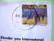 Trinidad & Tobago 2001 Cover To Holland - Christmas Musicians Music Under Palm Tree (Scott 607 = 2 $) - Trinidad & Tobago (1962-...)