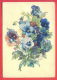 132941 /  Flora Flore 1956 Flower Fleur Blüte Viola Tricolor Heartsease By Hvostenko / Stationery  Russia Russie - 1950-59