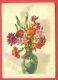 132948 / Flora Flore 1959 Flower Fleur Blüte Dahlia Dahlien VASE By KLIMASHIN / Stationery Entier / Russia Russie - 1950-59