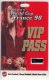 VIP Pass For World Cup France 1998 Football, Advertisement Of Coca Cola. Sport SoccerTicket, - Autres & Non Classés