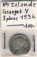 PIECE MONNAIE TROIS PENCE  NOUVELLE ZELANDE  # GEORGE V # 1934 # - Nieuw-Zeeland