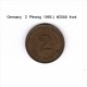 GERMANY    2  PFENNIG  1966 J   (KM # 106) - 2 Pfennig