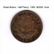 GREAT BRITAIN    HALF  PENNY  1964   (KM # 896) - C. 1/2 Penny