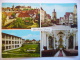 Günzburg/Donau Vierbildkarte Panorama Platz Kirche - Interieur, Four Pics 1970s Used Stamp - Guenzburg