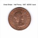 GREAT BRITAIN    HALF  PENNY  1967   (KM # 896) - C. 1/2 Penny