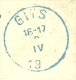 Kaart (Furnes) Met Blauwe Stempel GITS (19 Links) (noodstempel) - Fortune Cancels (1919)