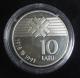 LATVIAN 10  Lats Silver Collector Coin The 75th Anniversary Of The State Of LATVIA PROOF - FIRST SILVER COIN - Latvia