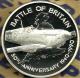 JERSEY 2 POUNDS 50TH ANN.OF BATTLE OFBRITAIN FRONT QEII HEAD BACK 1990 PROOF SILVER KM? READ DESCRIPTION CAREFULLY !!! - Jersey