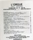 L´ORGUE Revue 160 Et 161. 1976. Lézat , La Rochelle, Abbeville,  Salins, Provence, Digne, Manosque, Angleterre - Musique