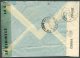 BELGIUM CONGO TO USA Air Double Censored Cover LUPUTA Cancellation - Covers & Documents