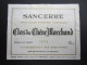 ETIQUETTE DE VIN (M55) SANCERRE - CLOS Du Chêne Marchand 1974 (2 Vues) Lucien Crochet - Bué - Vino Blanco