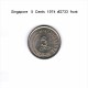 SINGAPORE   5  CENTS  1974  (KM # 2) - Singapur