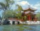 (333) China - Temple And Pagoda + Bridge And Lake - Buddhism