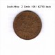 SUID AFRICA    2  CENTS  1981  (KM # 83) - South Africa