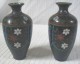 Delcampe - Paire De Beaux Vases Chinois En émaux Cloisonnés, Signés, D’époque XIXè - Arte Asiático