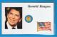 Ronald  Reagan - Medallita Dorada En Ficha Plastificada - Royaux/De Noblesse