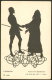 PAUL KONEWKA FAUST UND MEPHISTO OLD POSTCARD - Silhouetkaarten