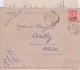 ALGERIE - 1946 - LETTRE Par AVION De MASCARA Pour CERILLY - IRIS SEUL SUR LETTRE - CACHET MILITAIRE AU DOS - Storia Postale