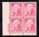 Lot Of 2, #1029 &amp; #1033 Plate # Blocks Of 4 Each US Postage Stamps, Thomas Jefferson, Columbia University - Plattennummern