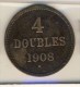 PIECE MONNAIE GUERNESEY  4 DOUBLES 1908 - Guernsey