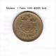 MONACO    1  FRANC  1945  (KM # 120a) - 1922-1949 Louis II