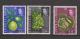 Montserrat 1968 QEII Fruit & Vegetable Definitives Surcharges Watermark Sideways 3 Values MLH - Montserrat