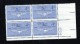 #1184, #1185, #1186 Lot Of 3 Plate # Block Of 4 US Postage Stamps Senator Norris, Naval Aviation, Workmen's Compensation - Plattennummern