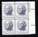 #1206 #1207 #1213 #1232 Lot Of 4 Plate # Blocks Education, Winslow Homer, George Washington, West Virginia Statehood - Plate Blocks & Sheetlets