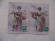 2 CARTES BONNE ANNEE....FEMME ET PETITE FILLE... - Women