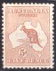 Australia 1913 Kangaroo 5d Chestnut 1st Watermark MH - - Neufs