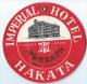 Japon/Imperial Hotel Hakata / Années 1960-1970       JAP6 - Etiketten Van Hotels