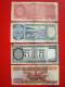 BOLIVIA 4 BANK NOTES 100 / 500 / 1000 / 5000 PESOS / Circulated - Bolivie