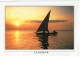 TANZANIA-ZANZIBAR FISHING BOAT NGALAWA AT SUNSET / THEMATIC STAMP-WATER ANIMALS - Tansania