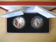 CYPRUS 1988 £1 AND 50 CENTS SEOUL KOREA OLYMPICS SILVER PROOF COIN IN RED CASE UNC - Chipre