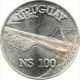 * URUGUAY - CONMEMORATIVA Salto Grande N$100 - Plata (1981) - Uruguay