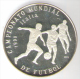 CUBA 5 PESOS 1989 AG PROOF FDC CAMPEONATO MUNDIAL DE FUTBOL ITALIA 1990 - Cuba