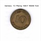 GERMANY    10  PFENNIG  1950 F  (KM # 108) - 10 Pfennig