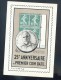 Vignette Sur Carte Lyon  1947 Du 25éme Anniversaire Du 1er Coin Daté ´ Baron De Vinck´ - - Philatelic Fairs