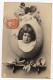 Easter Pasqua   Girl Photo Decorated Eggs Vintage Original Postcard Cpa Ak (W3_2527) - Pascua