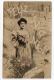 New Year Real Photo Woman Vintage Original Postcard Cpa Ak (W3_2534) - Año Nuevo