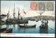 LEVANT - N° 9 PAIRE + 11 / CPA " CONSTANTINOPLE, DANS LE PORT " OBL. TREBIZONDE LE 16/8/1912 POUR CHATEL GUYON - TB - Lettres & Documents