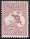 Australia 1924 Kangaroo 2 Shillings Maroon 3rd Wmk MH  - Variety 38(U)i - Ungebraucht