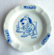 PETIT CENDRIER EN PORCELAINE PUBLICITAIRE LOTO - BARBEROUSSE - PORCELAINE DESHOULIERES CHAUVIGNY - Porcelaine