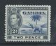 Gambia 1938 - 2d Blue & Black 'Elephant' SG153 LHM Cat £15 SG2018 For MNH - Gambia (...-1964)