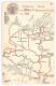 Cartolina Bersaglieri Ciclisti - XIII Battaglione - Escursioni Estive 1927 - Mappa Brescia Cremona Parma Modena Garda - Reggimenti