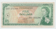 East Caribbean States 5 Dollars 1965 VF Banknote P 14i 14 I (Letter A) - Oostelijke Caraïben