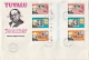 Tuvalu Set Of Gutter Pairs And SS On 2 FDCs And 7 More Items For Japan163 - U.P.U.